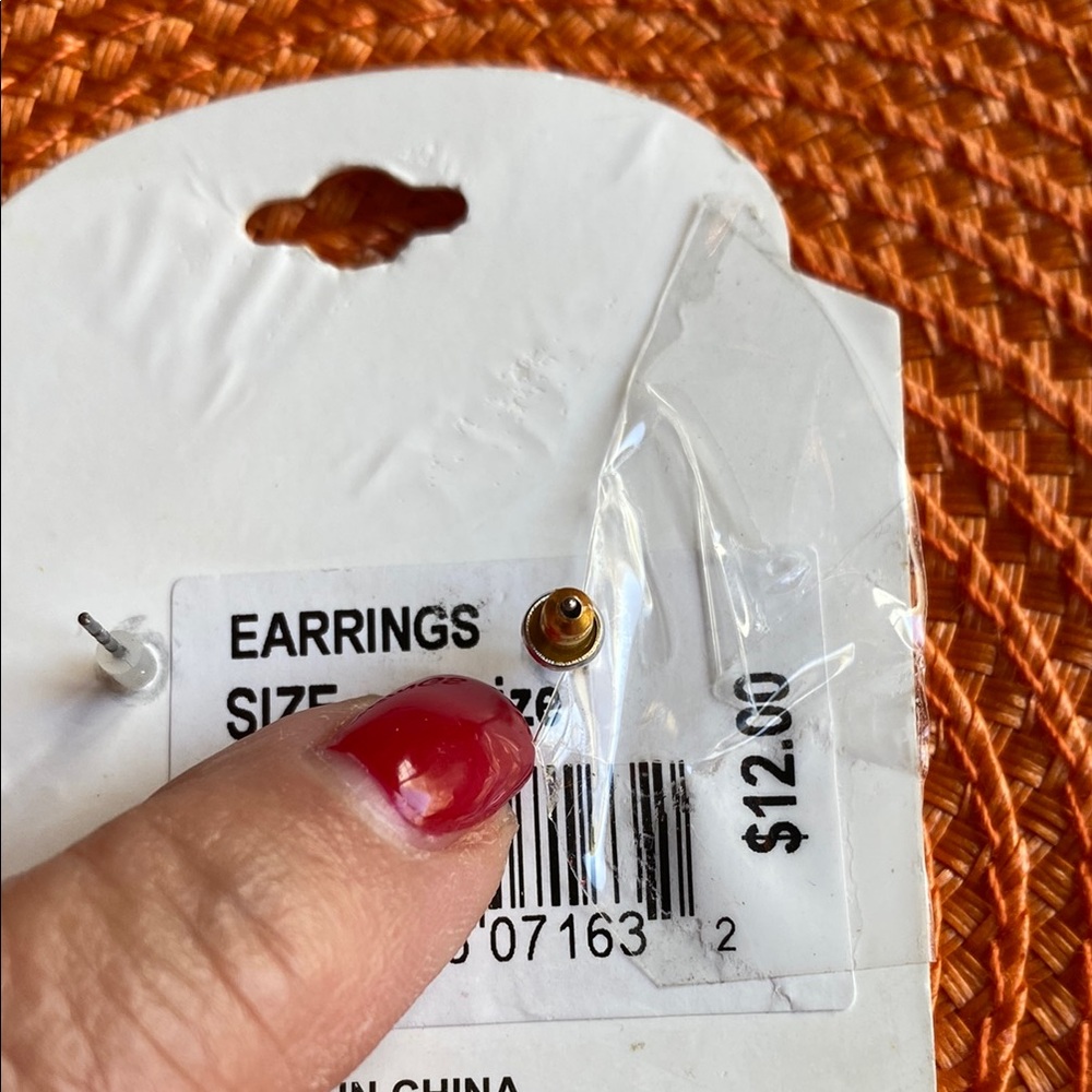 NWT Halloween Orange and Gold Candy Corn Earrings by Happy Halloween - Picture 5 of 5